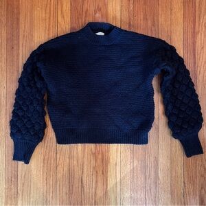 Women's Black Warm Textured Sweater Size Medium
